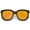 Black-Gold / Orange Mirror, variant on sunglassLA Unisex Modern Horn Rimmed Metal Temple Square Mirror Flat Lens Cat Eye Sunglasses 54mm (Black-Gold / Orange Mirror) - 54mm