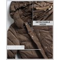 thumbnail image 4 of Chaqueta acolchada Steve Madden, larga y pesada, color oliva para mujer, 4 of 7