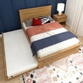 thumbnail image 6 of Max & Lily Full Size Bed Frame with Trundle, Solid Wood Platform Bed, Pecan, 6 of 7