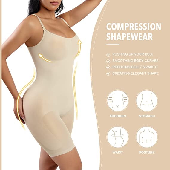 Shapewear For Women Full Bust Body Shaper Bodysuit Butt Lifter Thigh  Slimmer
