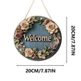 thumbnail image 3 of ChicYu Customizable Welcome for Events,Engraved Door Sign for Weddings, Birthdays Graduations,Reversible Wooden Hanging Decor with Changeable Dates, 3 of 5