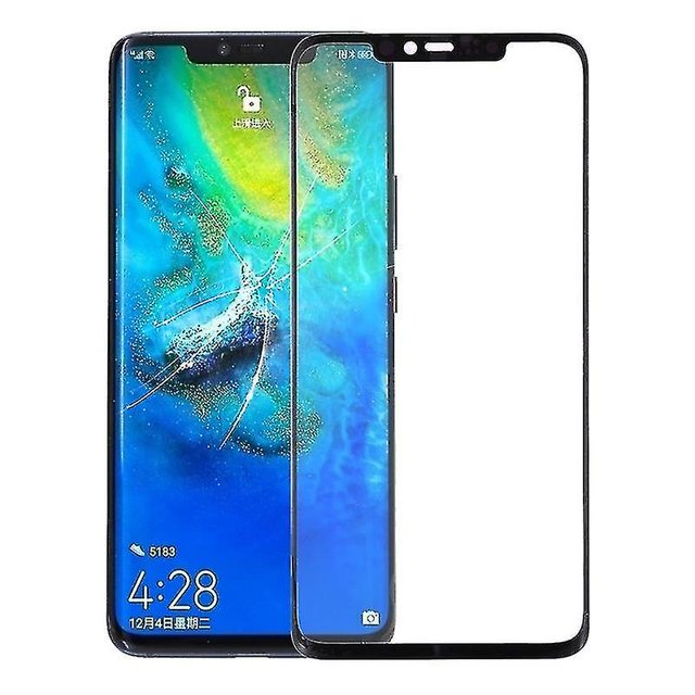 Lente de cristal exterior de pantalla frontal para Huawei Mate 20 Pro (negro) Afortunado Sencillez