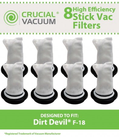 8 Dirt Devil F18 Filters, Part 