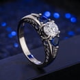 thumbnail image 4 of Rings for Women Heart Shaped Blue Diamond Ring Women's Blue Diamond Diamond Ring Jewelry Valentine's Day Gifts Clearance, 4 of 6