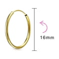 thumbnail image 3 of Bling Jewelry Womens Minimalist 14K Gold Cartilage Ear Stud Hoop for Tragus Conch Daith Piercing, 3 of 4