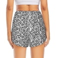 thumbnail image 4 of Fotbe Weave Geometric Womens High Waist Running Shorts Athletic Workout Quick Dry Shorts for Women with Pockets Gym Yoga Summer Shorts-X-Large, 4 of 9
