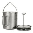 thumbnail image 1 of Lixada 750ml Titanium Coffee Cup Mug French Press Pot Coffee Maker with Lid Camping Cooking Pot, 1 of 7
