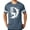 Heather Navy, variant on Manu Bay Surf Company WHITE SHARK surfer Tee Shirt, Extra Small Heathered Royal/White