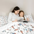 thumbnail image 5 of Homewish Rustic Bohemain Fish Bedding Comforter Set,Country Farmhouse Cabin Twin Comforter Sets,White Orange Bedding Set For Boys Kids,Breathable Home Decor Reversible,2 Pieces, 5 of 8