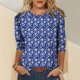thumbnail image 2 of Camisas Navideñas Para Mujer Tops de Manga Larga Moda Estampado de Navidad Cuello Redondo Top Blusa Jersey Odeerbi ODB202177, 2 of 5