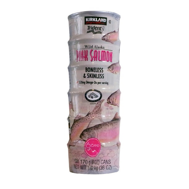 Kirkland Signature Wild Alaskan Pink Salmon, 6 oz, 6count