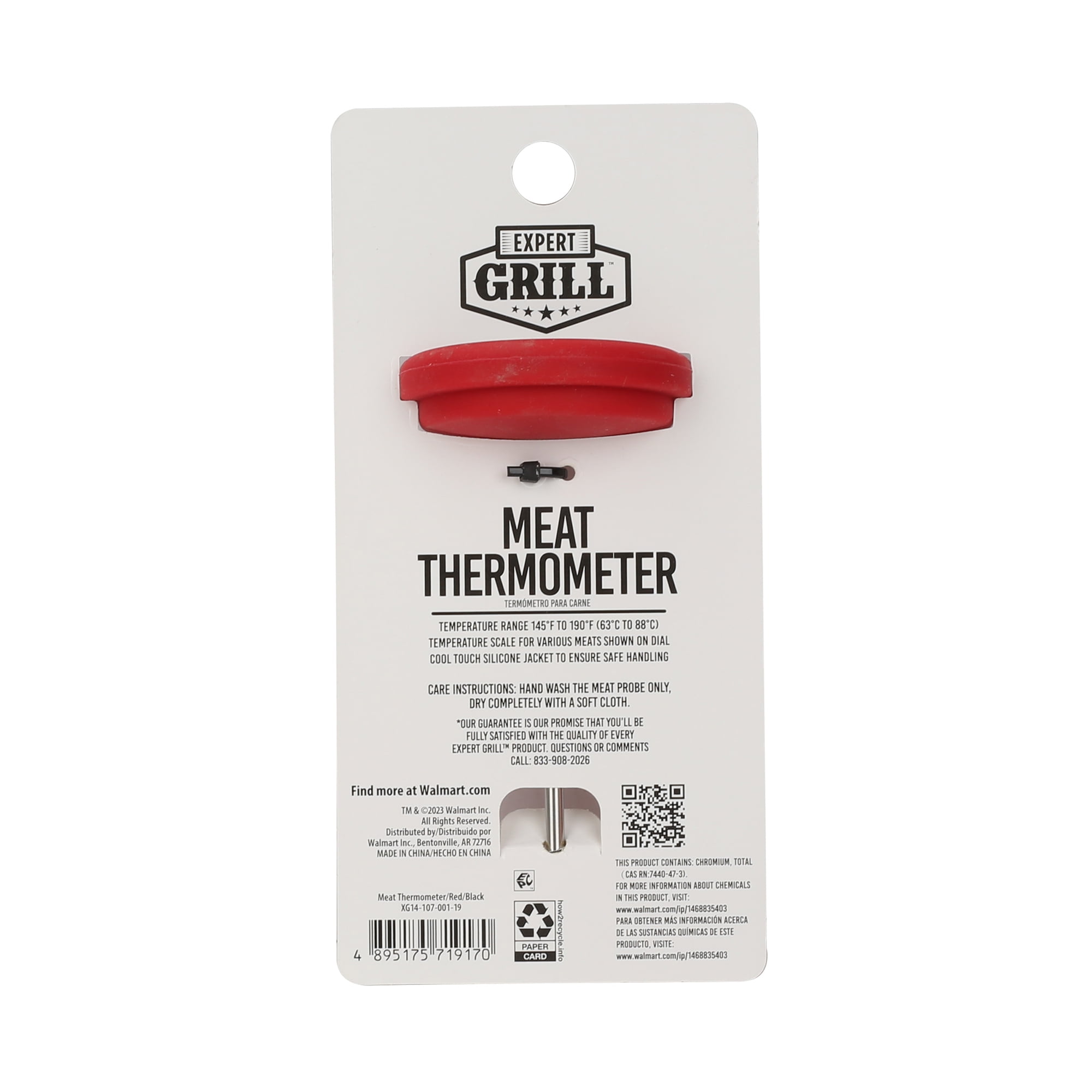 Expert Grill Stainless Steel Meat Thermometer Oven Thermometer with Dial Thermometer