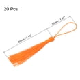 thumbnail image 2 of Unique Bargains 20Pack 5' Silky Bookmark Tassels with Loop for DIY Craft Accessory, Orange, 2 of 6