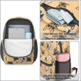thumbnail image 4 of French Bulldog Orange Pattern 17" Waterproof Oxford School Backpacks for Teens, S-Shape Padded Straps, for School, Travel, Hiking, Camping, 4 of 5