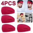 thumbnail image 1 of Hombres Mujeres Fitness Sweatband Elástico Correr Diadema Secado Rápido (Vino) Rojo, 1 of 4