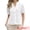 White, variant on Women's Eyelet Tops Short Sleeve Casual V Neck Hollow Out Shirts XL Black