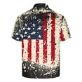 thumbnail image 4 of Men's USA 4Th Of July Shirts Independence Day Flag Button Up T-Shirt Casual Short Sleeved Lapel Top Multicolor XXL, 4 of 5