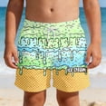 thumbnail image 2 of Shachafan Boys Beach Shorts With Gradient Ice Print For Summer Lightweight Swim Trunks For Kids Comfortable Fit Ideal For Sand And Surf Checke Shorts, 2 of 5