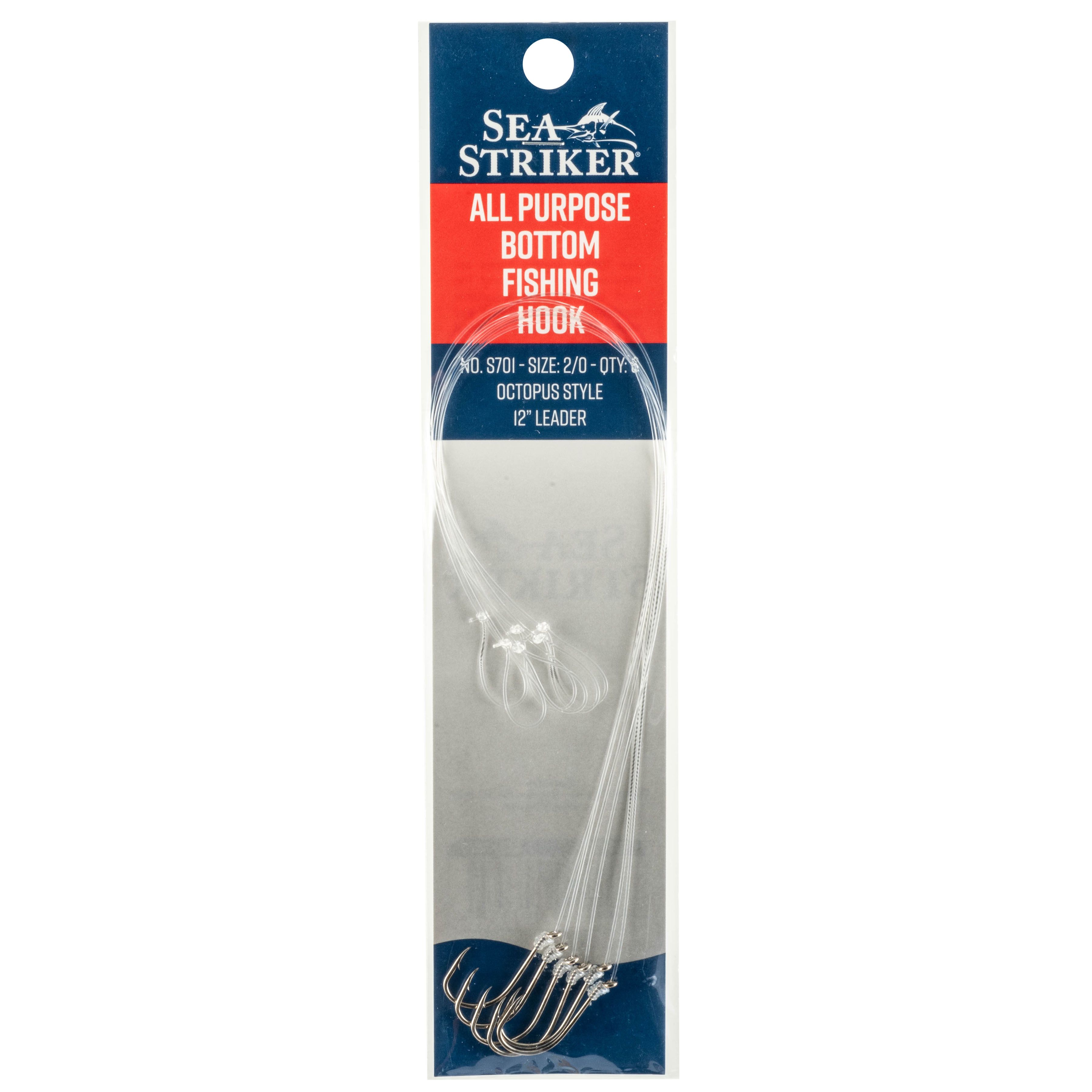 Sea Striker Snelled Hooks Sz3/0 Nickel Octopus 576ct, S701-3/0