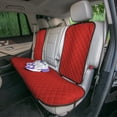 thumbnail image 4 of FH Group Universal Fit Faux Leather Car Seat Protectors Non-Slip Backing Rear Set - Red, 4 of 5