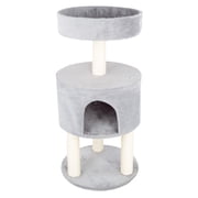 PETMAKER 44-Tier Kitty Cat Condo with Overhead Balcony - Gray and White