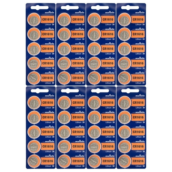 40 x MURATA CR1616 Lithium Battery 3V Genuine