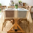 thumbnail image 1 of tablecloths Rectangular Rectangle Tablecloth Burlap Farmhouse Dining Table Cover Rustic Table Cloths Party Tablecloth Christmas Table Cloth (Rectangle/Oblong锛 x - Seats), 1 of 8