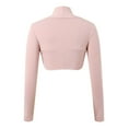 thumbnail image 5 of Fgnfyis Elegant Ballet Dance Wrap Top Long Sleeve Shawl Cover Up Soft Stretchy Performance Wear For Women Pink S, 5 of 8