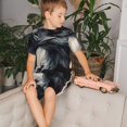 thumbnail image 4 of Balery Red Black Ink Style Bald Eagle Conjunto de Pijama Infantil de Manga Corta con Estampado – Ropa de Dormir de Algodón Suave-XX-Large, 4 of 6