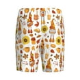 thumbnail image 5 of Gaeub Gnomes Autumn Harvest Printed Men's Short Pajama Pants, Lightweight Lounge & Sleep Bottoms Keep You Cool - Medium, 5 of 9