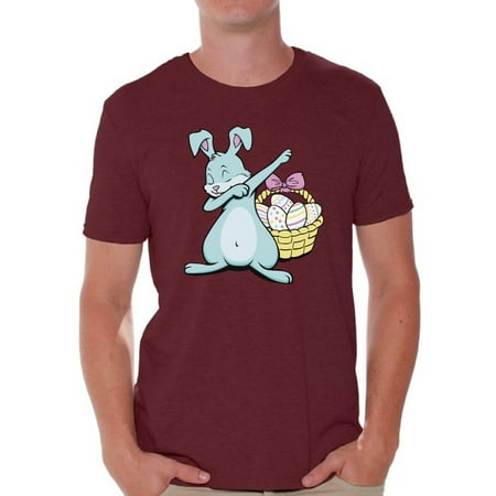 Awkward Styles Dabbing Easter Bunny Shirt for Men Easter Bunny Tshirt Easter Shirt for Men Happy Easter Easter Gifts for Him Easter Bunny T Shirts Easter Holiday Shirts Easter Basket (Easter Gifts For Best Friends)