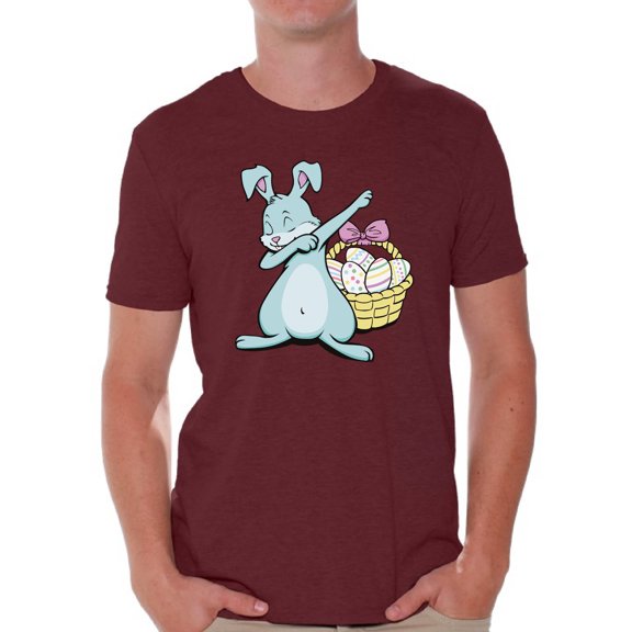 Awkward Styles Dabbing Easter Bunny Shirt for Men Easter Bunny Tshirt Easter Shirt for Men Happy Easter Easter Gifts for Him Easter Bunny T Shirts Easter Holiday Shirts Easter Basket Stuffers