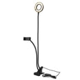 thumbnail image 1 of Lámpara LED plegable de alto brillo para tatuajes, lámpara ajustable con clip para decoración de uñas (negra), 1 of 14