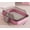 A Pink, variant on Kitty Sandbox Cat Litter Box Semi-enclosed Splashproof Cat Tray Cat Toilet Cleaning Basin Supplies Pet Toilet Kitten Tray Bedpan