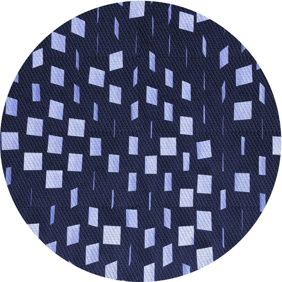 Ahgly Company Indoor Square Patterned Periwinkle Purple Area Rugs, 3' Square
