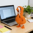 thumbnail image 3 of WKSCLPAI Desk Goose Outfits 7 Inch Magnetic Desk Goose Orange Hoodie Outfit - Mini Tabletop Goose Statue Costume & Porch/Table Decoration, Orange, 3 of 7