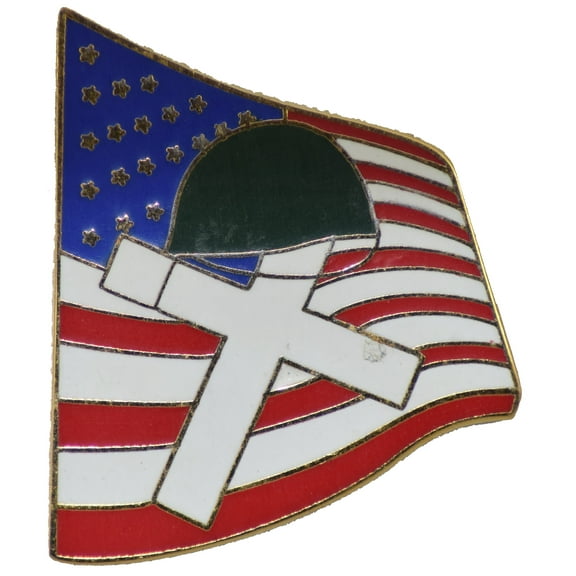 MEMORIAL FLAG HAT PIN