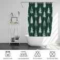 thumbnail image 6 of Green Christmas Tree Shower Curtain, Winter Xmas Pine Trees New Year Holiday Bathroom Curtains Decor, Waterproof Fabric Shower Curtains with Hooks 36"W x 72"L (Pack of 1), 6 of 6