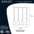 thumbnail image 3 of Sunshine Lighting B3167066 Ambiate Talia Quad Cluster Pendant Light Fixture E26 Base - 40W - Black, 3 of 6