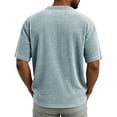 thumbnail image 4 of Guluxicc T Shirts for Men Button Short Sleeve Tops Trendy Summer Causal Outfit for Men, 4 of 8