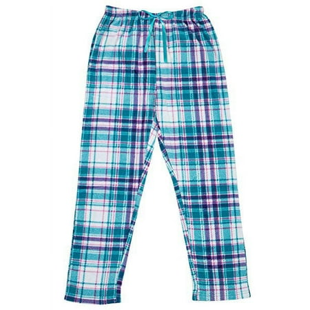 North 15 Women's Super Cozy Plaid Minky Fleece Pajama Bottom Lounge Pants-L1527-Design7-M