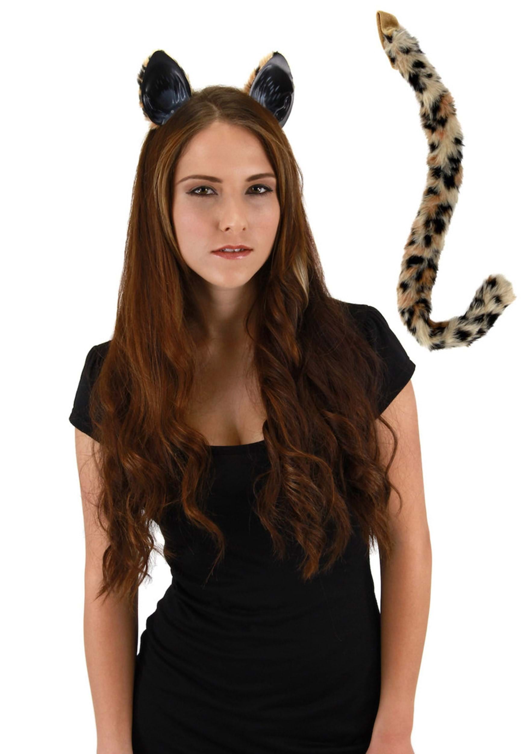 Deluxe Giraffe Jungle Animal Ears on Headband & 24" Tail Fancy Dress Book Week 