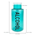 thumbnail image 3 of Pana High Quality 10oz Liquid Pump Dispenser With Alcohol Label - Teal (2 Bottles), 3 of 3