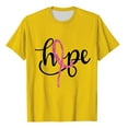 thumbnail image 4 of Luxalzxs Breast Cancer T Shirts for Women Short Sleeve Round Neck Pink Ribbon Hope Letter Print Cancer Awareness Tee Tops Cancer Survivor Gifts Casual Inspirational Tops, 4 of 4