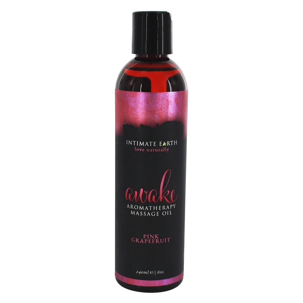 Intimate Earth Awake Aromatherapy Massage Oil Pink Grapefruit 8 fl