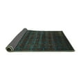 thumbnail image 2 of Ahgly Company Indoor Square Abstract Turquoise Blue Modern Area Rugs, 7' Square, 2 of 4