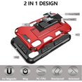thumbnail image 3 of Compatible for iPhone Xs Case, iPhone X Case with HD Screen Protector 5.8 Inch,  Military Grade Built-in Magnetic Kickstand Shockproof Protective Cover Case for iPhone X/Xs, Red, 3 of 7