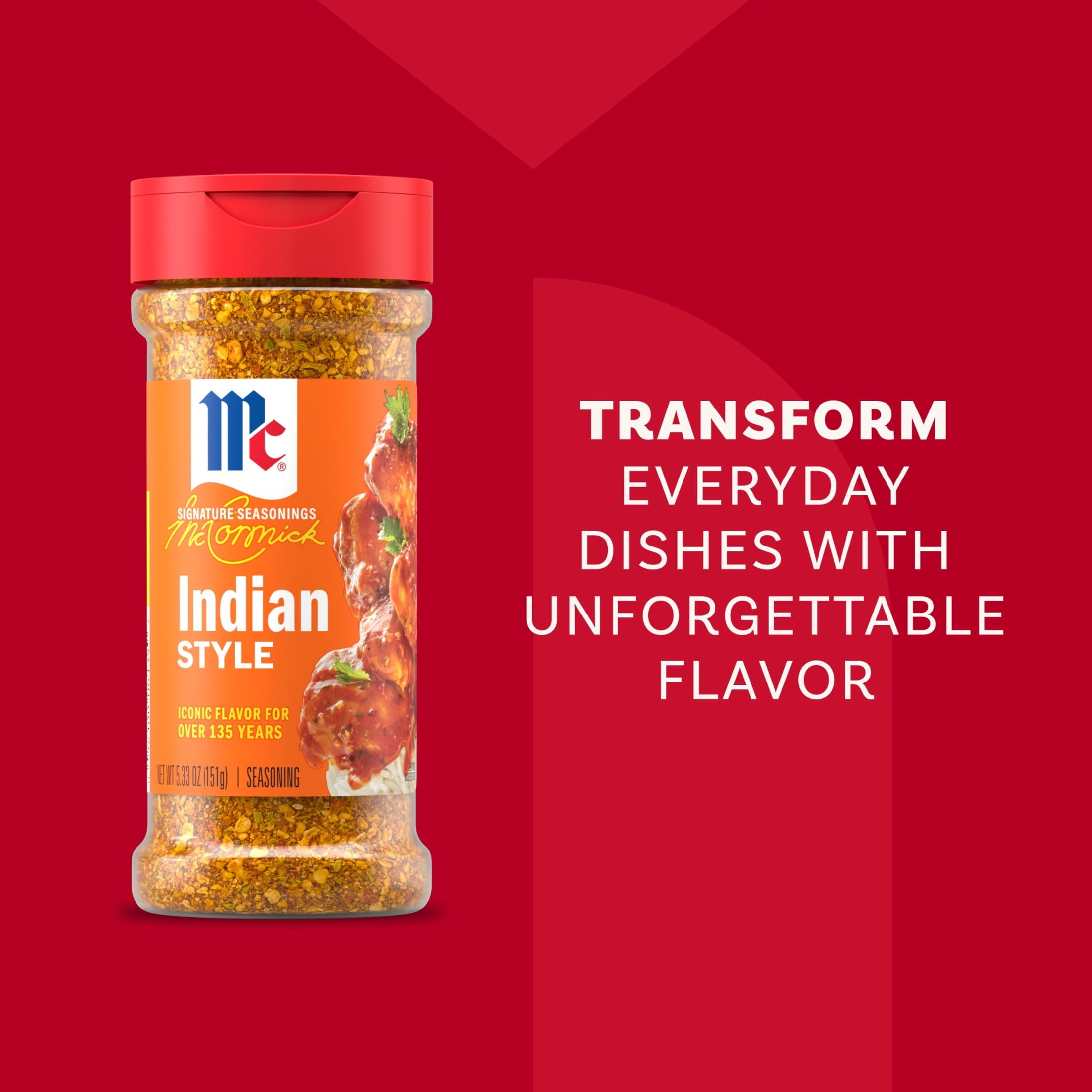 (3 pack) McCormick Indian Style Seasoning, 5.33 oz Bottle