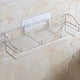 thumbnail image 1 of Cesta de ducha de acero inoxidable | Estante organizador de baño de pared | Estante de almacenamiento adhesivo sin taladro | Acero inoxidable 304 | 15.75 x 5.12 x 4.33 pulgadas, 1 of 6