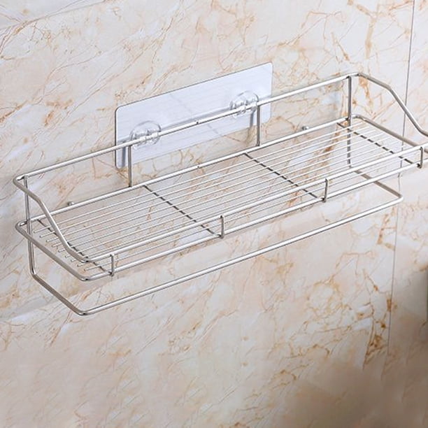Organizadores y almacenamiento de baño, cesta de ducha de acero inoxidable, cesta organizadora de ducha, estante de baño, cesta de ducha, estante de almacenamiento montado en la pared, estante para ba